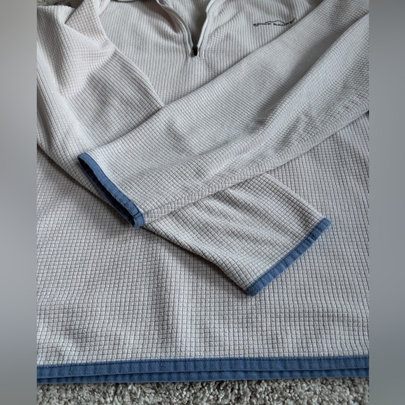 Eddie Bauer Men's Beige Waffle-Textured Fleece 1/4 Zip Pullover Size Medium - Picture 6 of 8